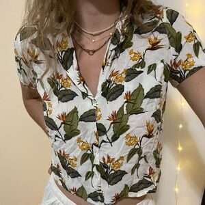 Cropped Button Up Shirt